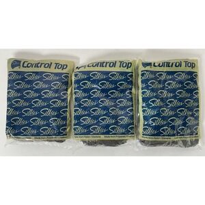 NIP Lot 3 Pairs Silkies Control Top Pantyhose W/ Support Legs Misty Grey - Large